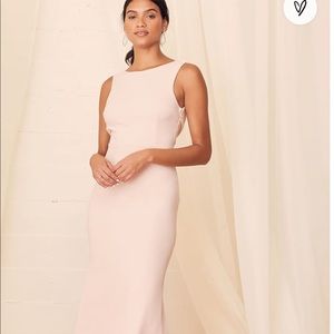 lulus call my name blush pink backless dress